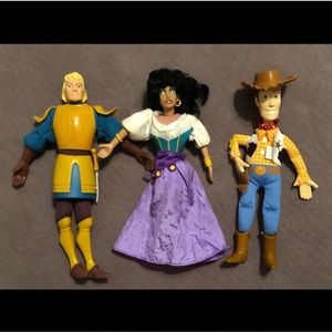 Set of 3 Burger King Toys- Esmeralda, Phoebus, and Woody